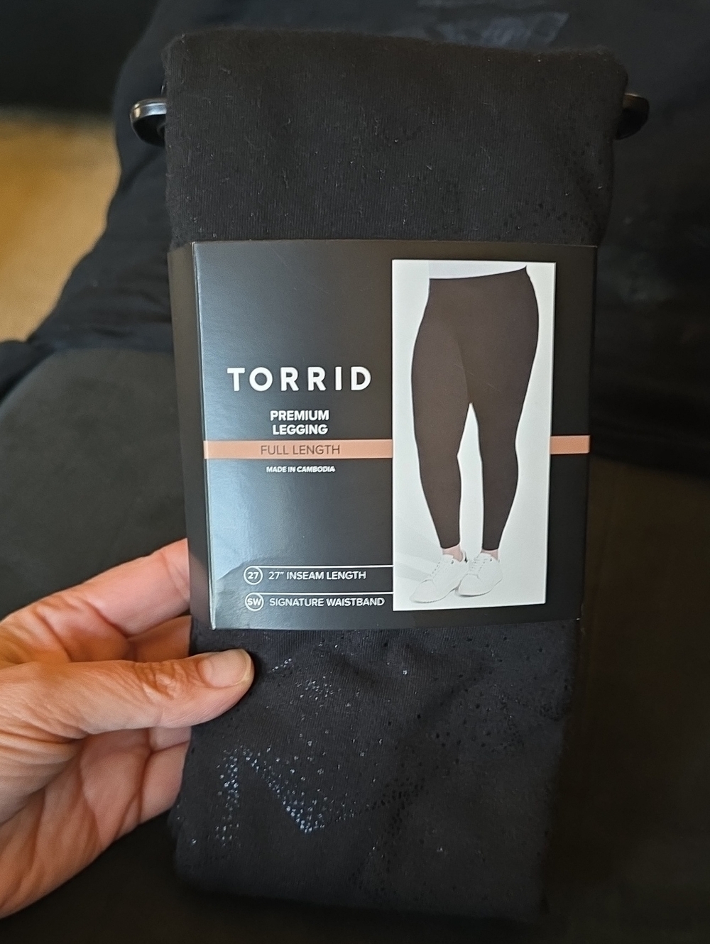 torrid Black Premium Full-Length Leggings With Dotted Stars Design